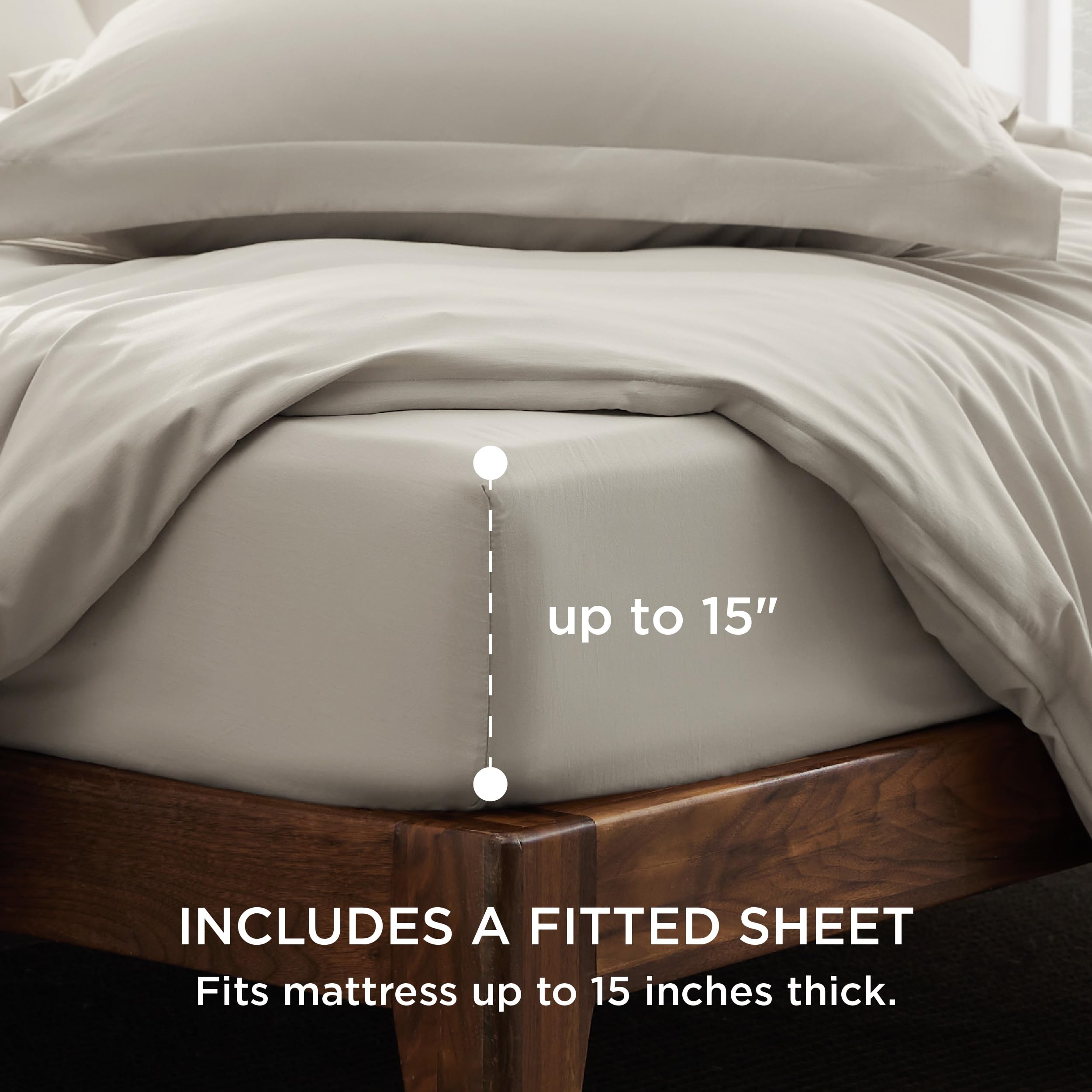 Bedsure fitted sheet 78x80-15 secure snug fit on mattress