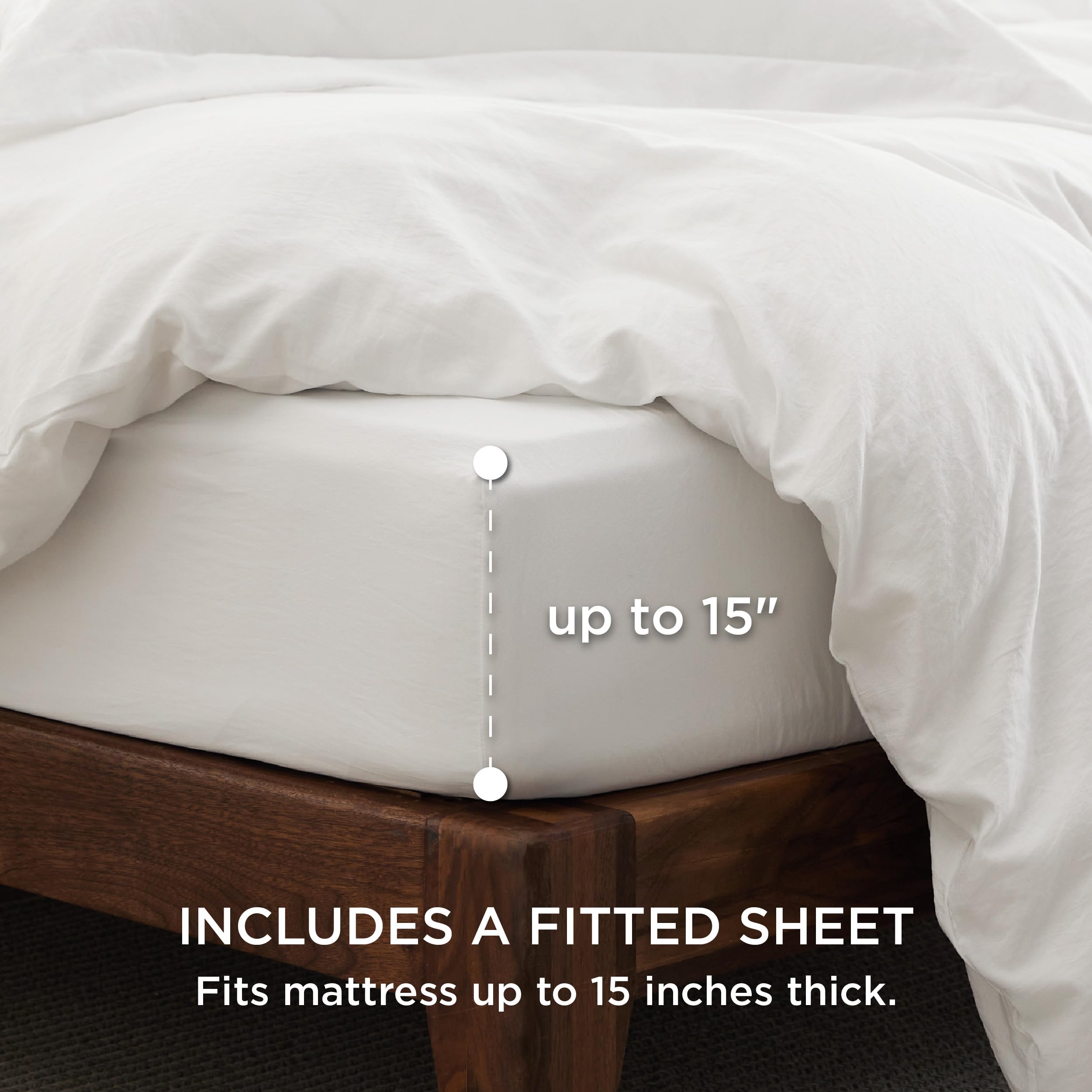 Bedsure fitted sheet queen size 60 x 80 inches with a 15 inch pocket for snug fit