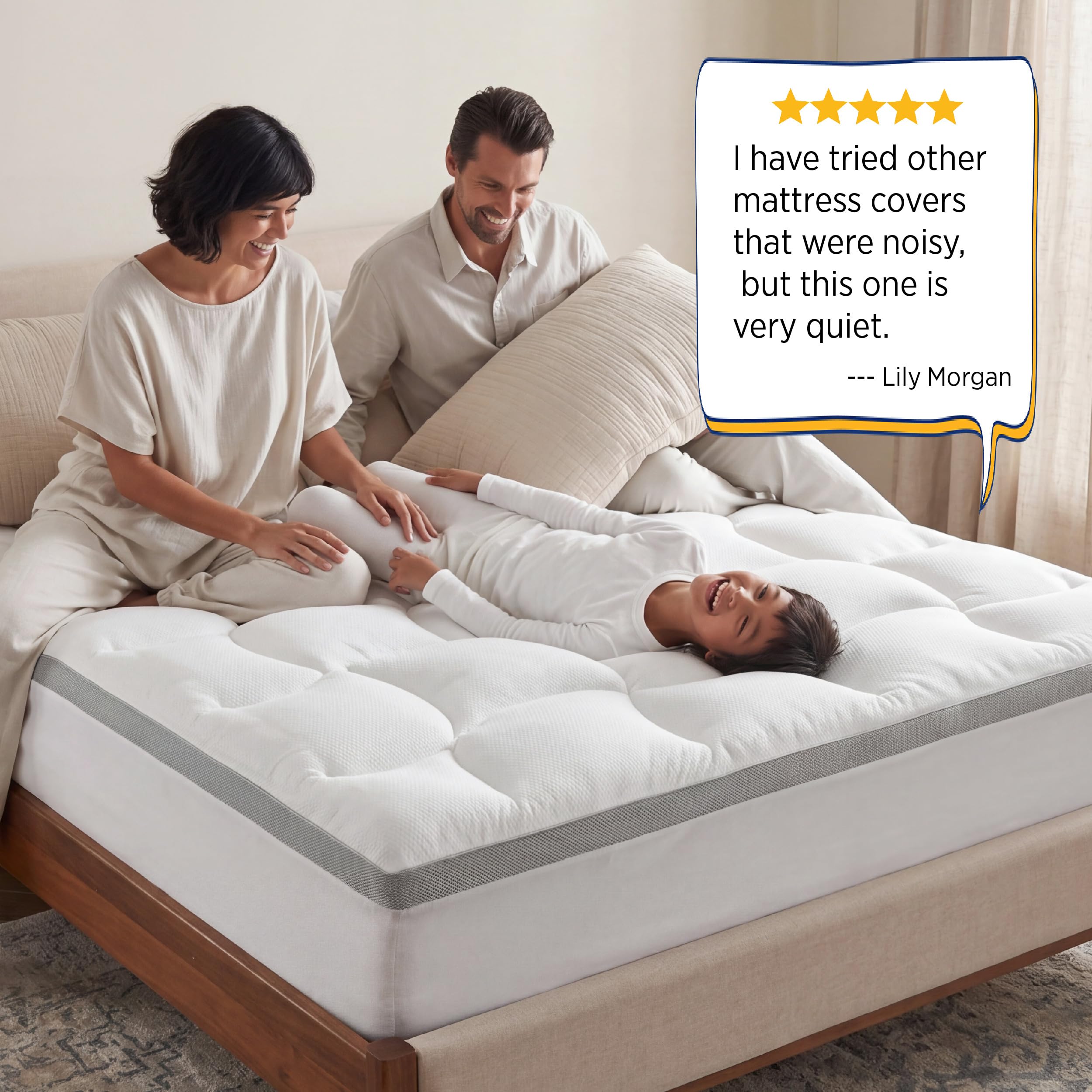 Bedsure five-layer breathable mesh promotes cool, restful sleep