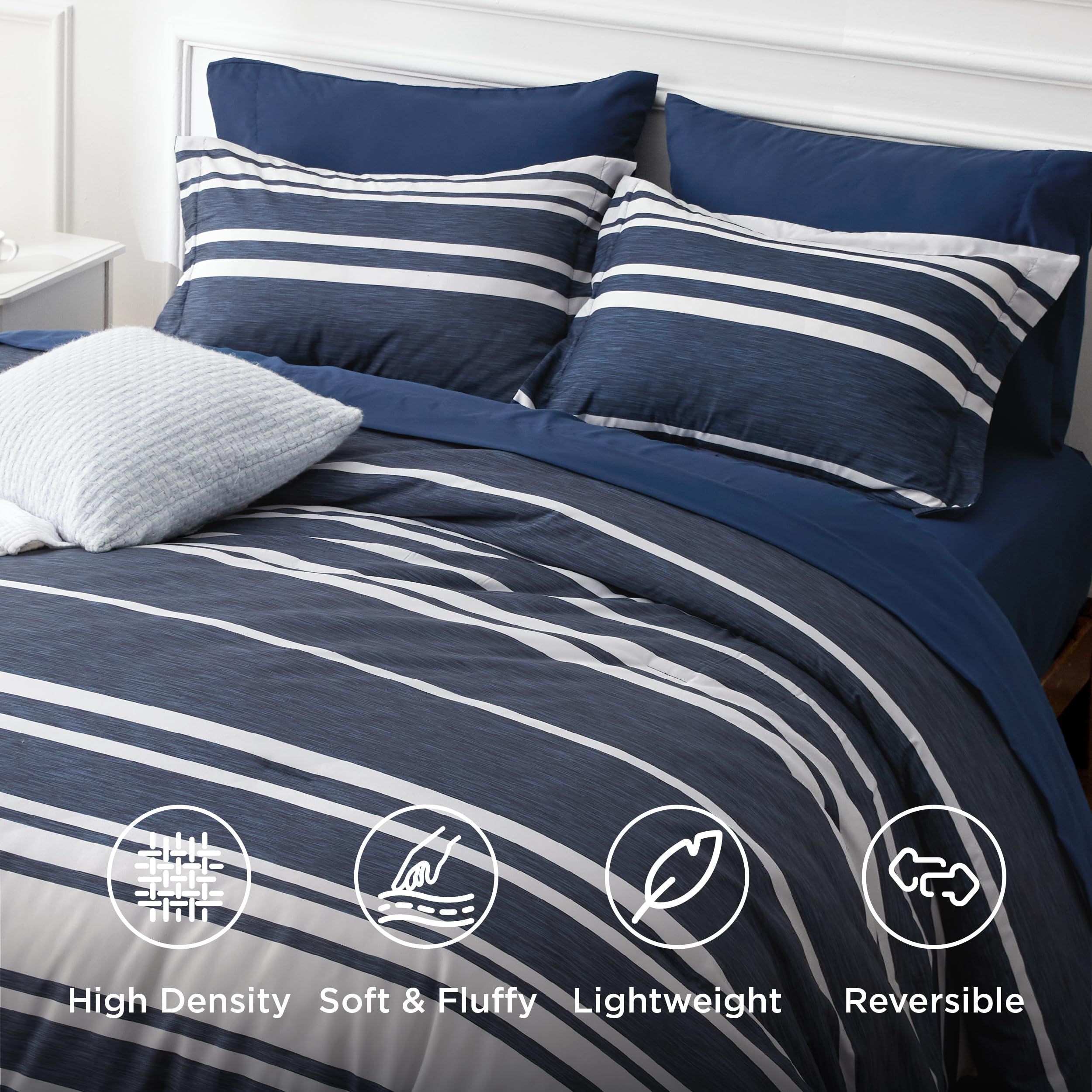 Bedsure flat sheet 81x96 emphasizes generous weave and smooth touch.