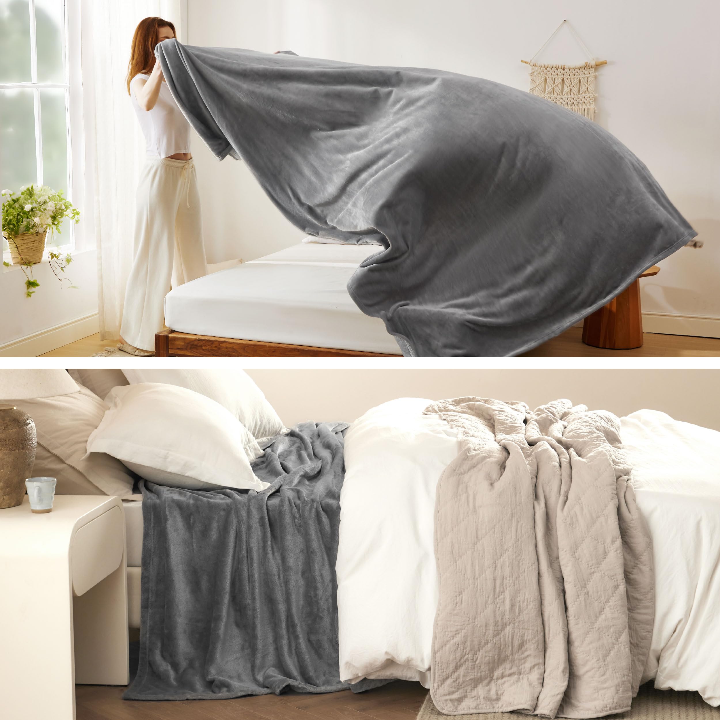 Bedsure blanket on couch creates a warm lounging space