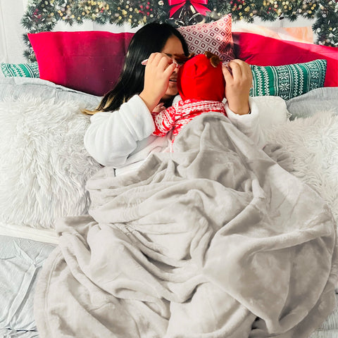 Bedsure fleece blanket twin on sofa adds cozy decor and comfort