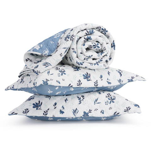 Bedsure floral quilt set offers breathable microfiber comfort for restful nights.