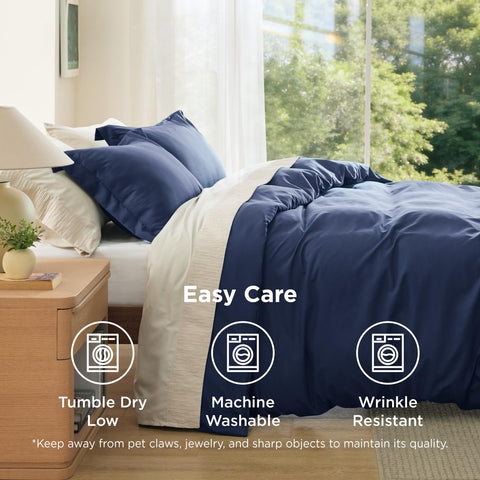 Bedsure full duvet cover packaging shows 3-piece set contents