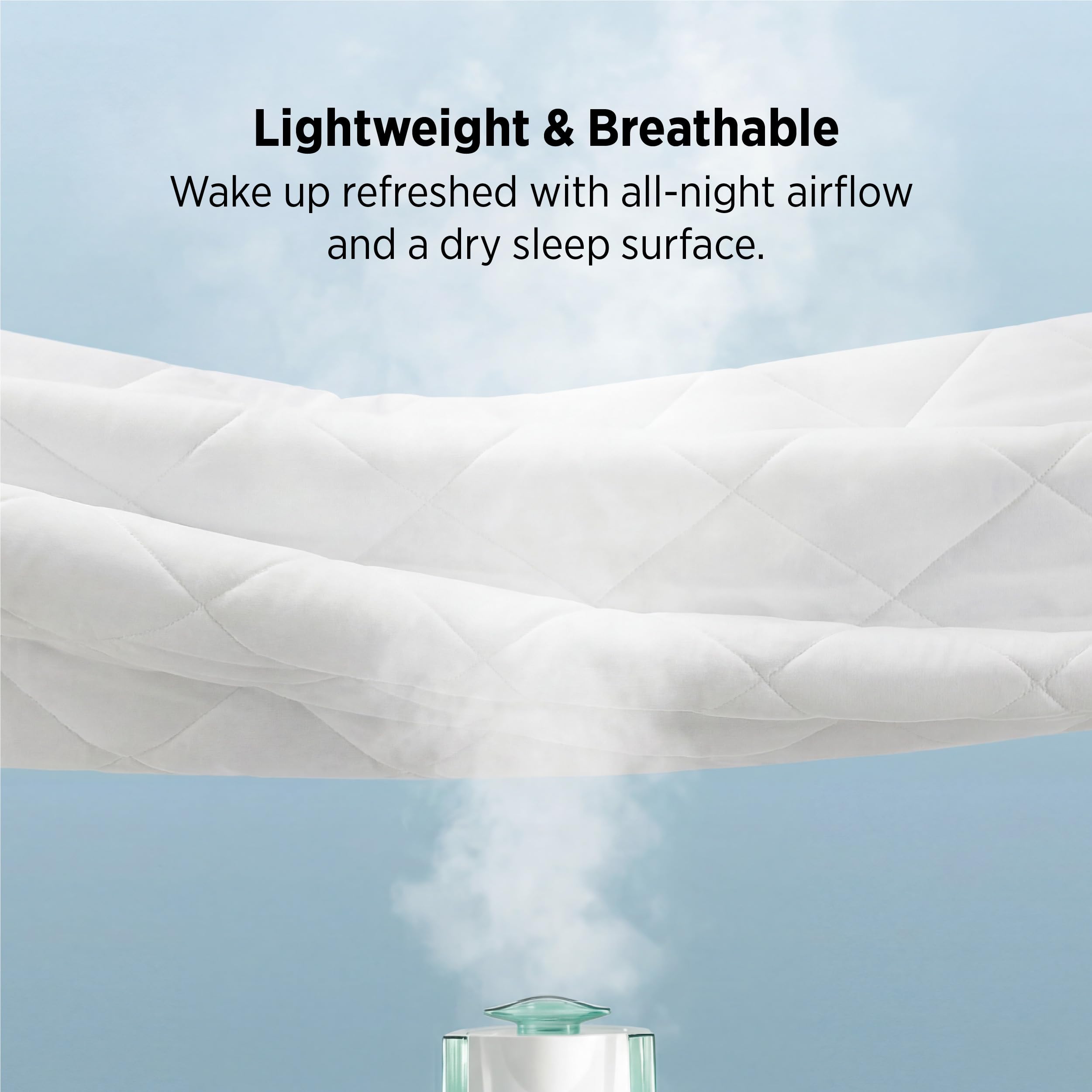 Bedsure elastic edge ensures a snug, secure fit on the mattress.