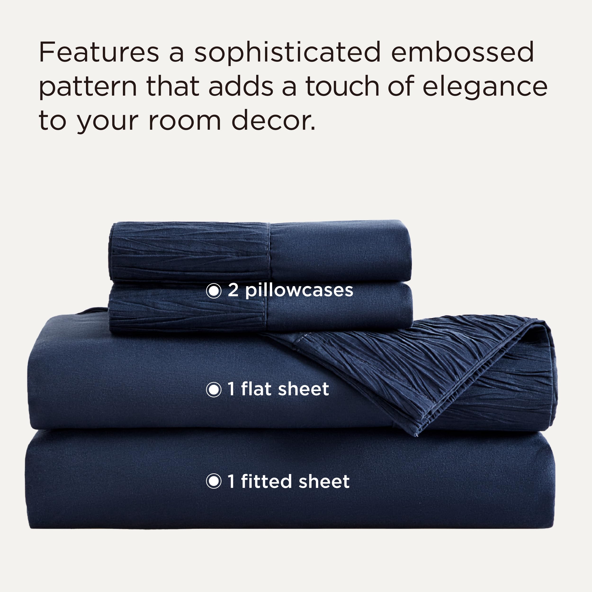 Bedsure flat sheet 81x96 provides generous coverage and breathable comfort.
