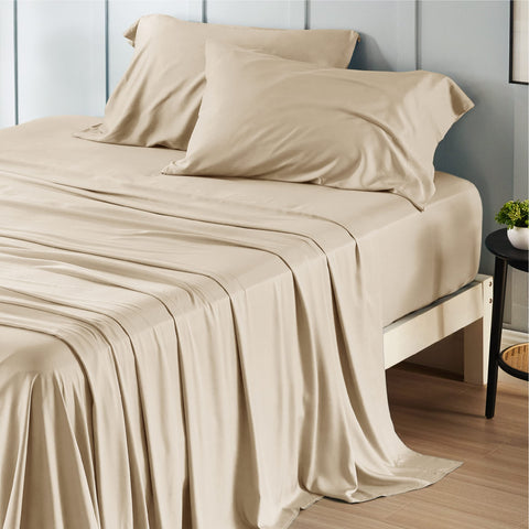 Bedsure full-size bamboo sheets cooling-rayon highlight breathable, silky-soft comfort for hot sleepers.