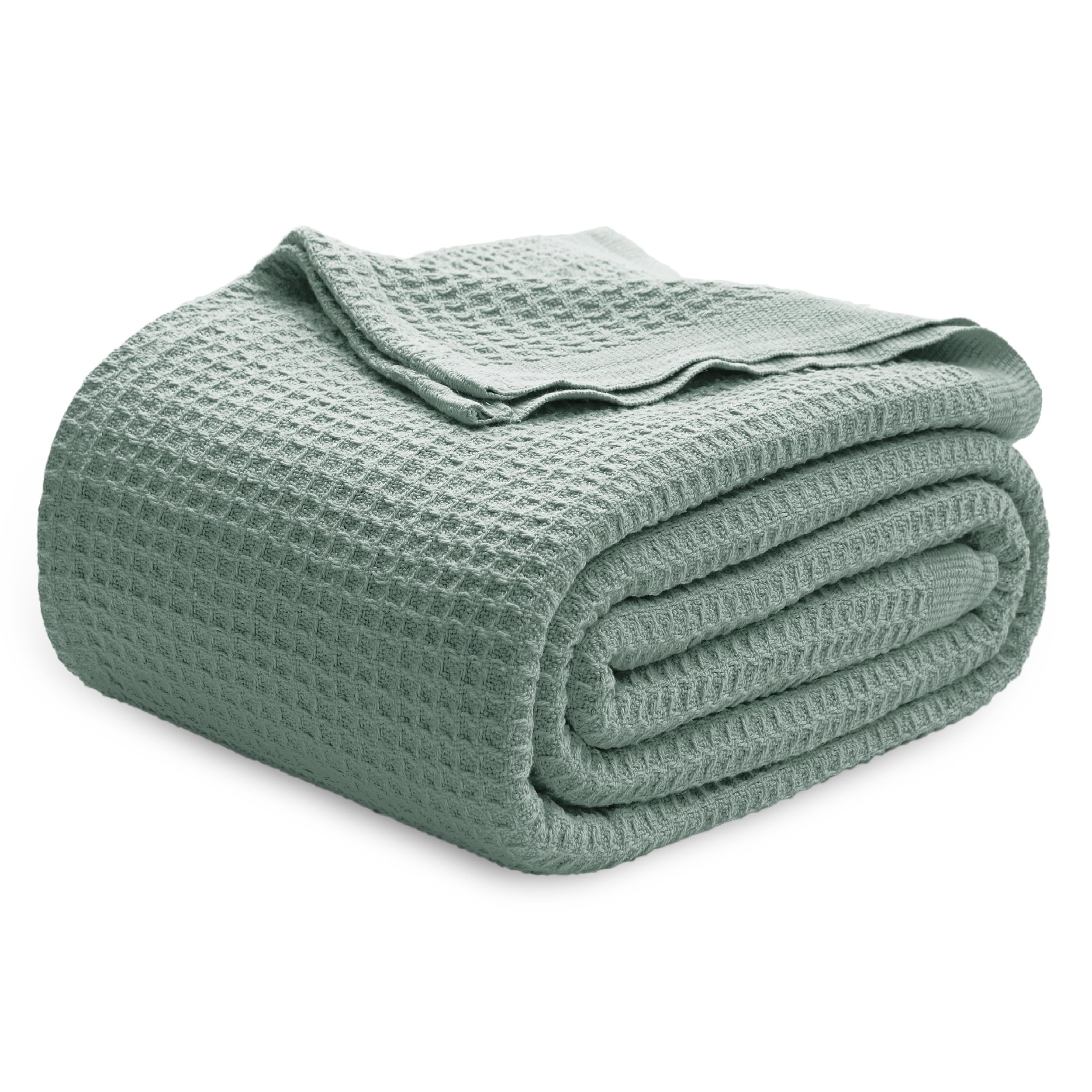 Bedsure Gentlesoft 100% cotton blanket on bed showing breathable comfort