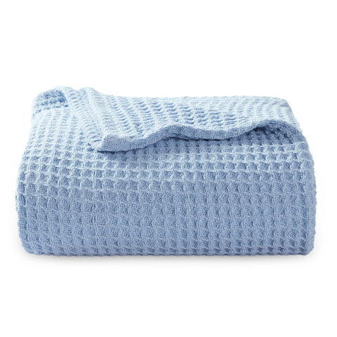 Bedsure Gentlesoft cotton blanket twin-xl with waffle weave for year-round comfort.