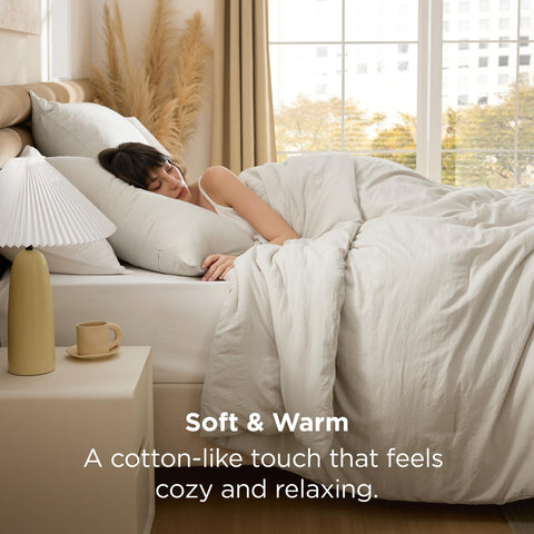 Bedsure GentleSoft bedding texture delivers cozy softness for sensitive skin.