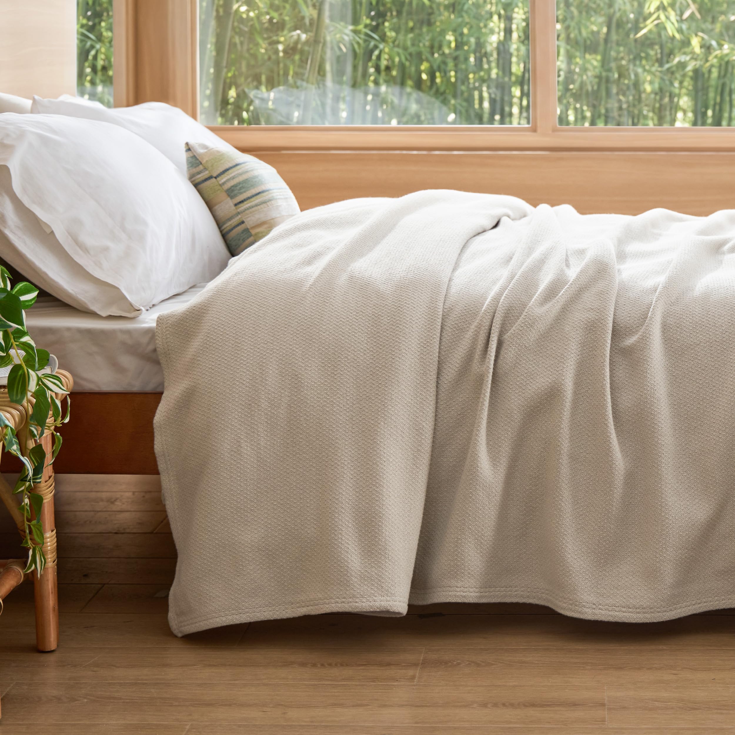 Bedsure GentleSoft bedroom decor blanket adds timeless elegance.