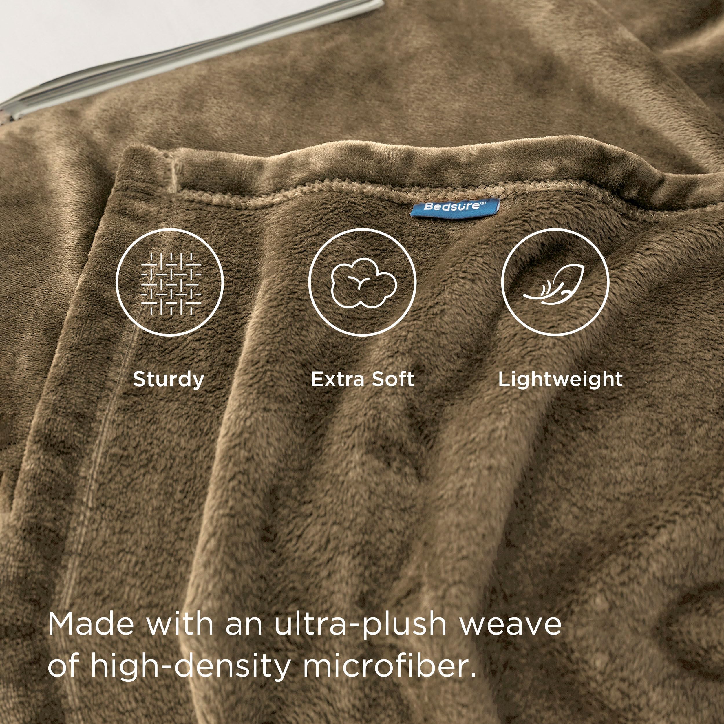 Bedsure GentleSoft blanket draped over bed for bedtime coziness
