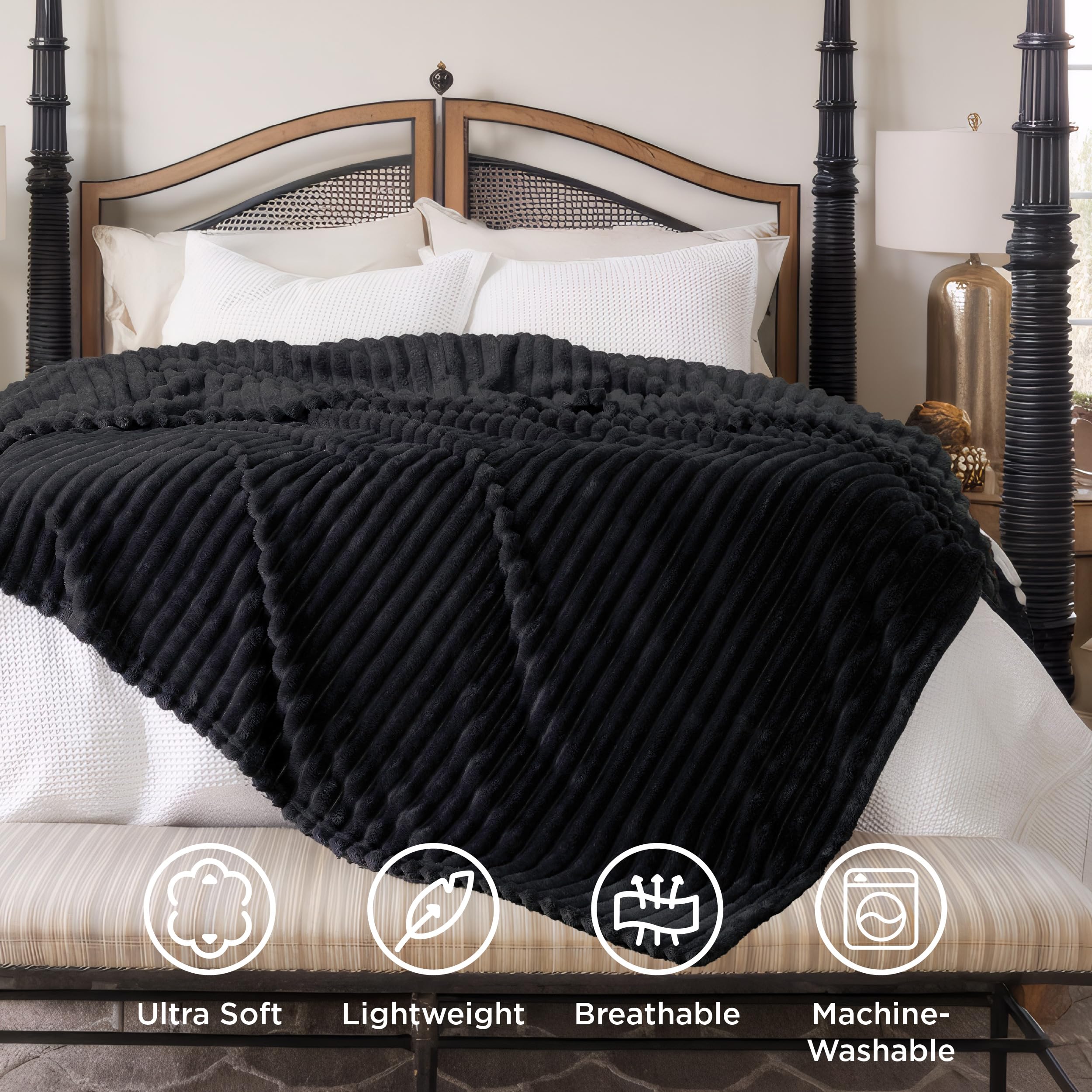 Bedsure GentleSoft plush blanket ideal for couch lounging