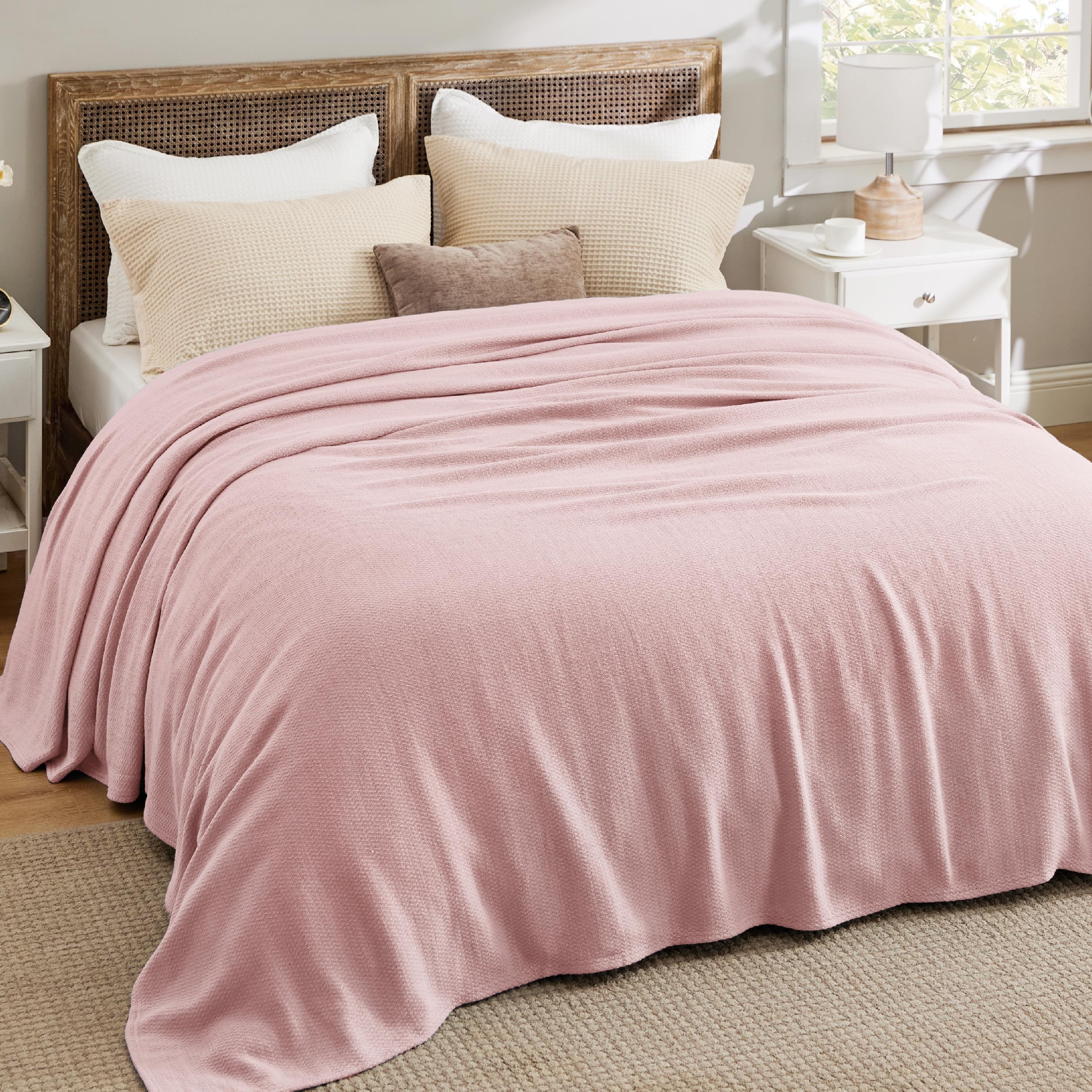 Bedsure GentleSoft blanket draped on bed adds subtle elegance and coverage.