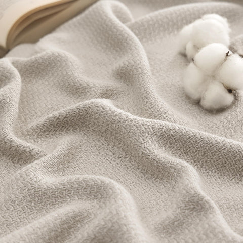 Bedsure GentleSoft blanket front view highlights subtle herringbone weave