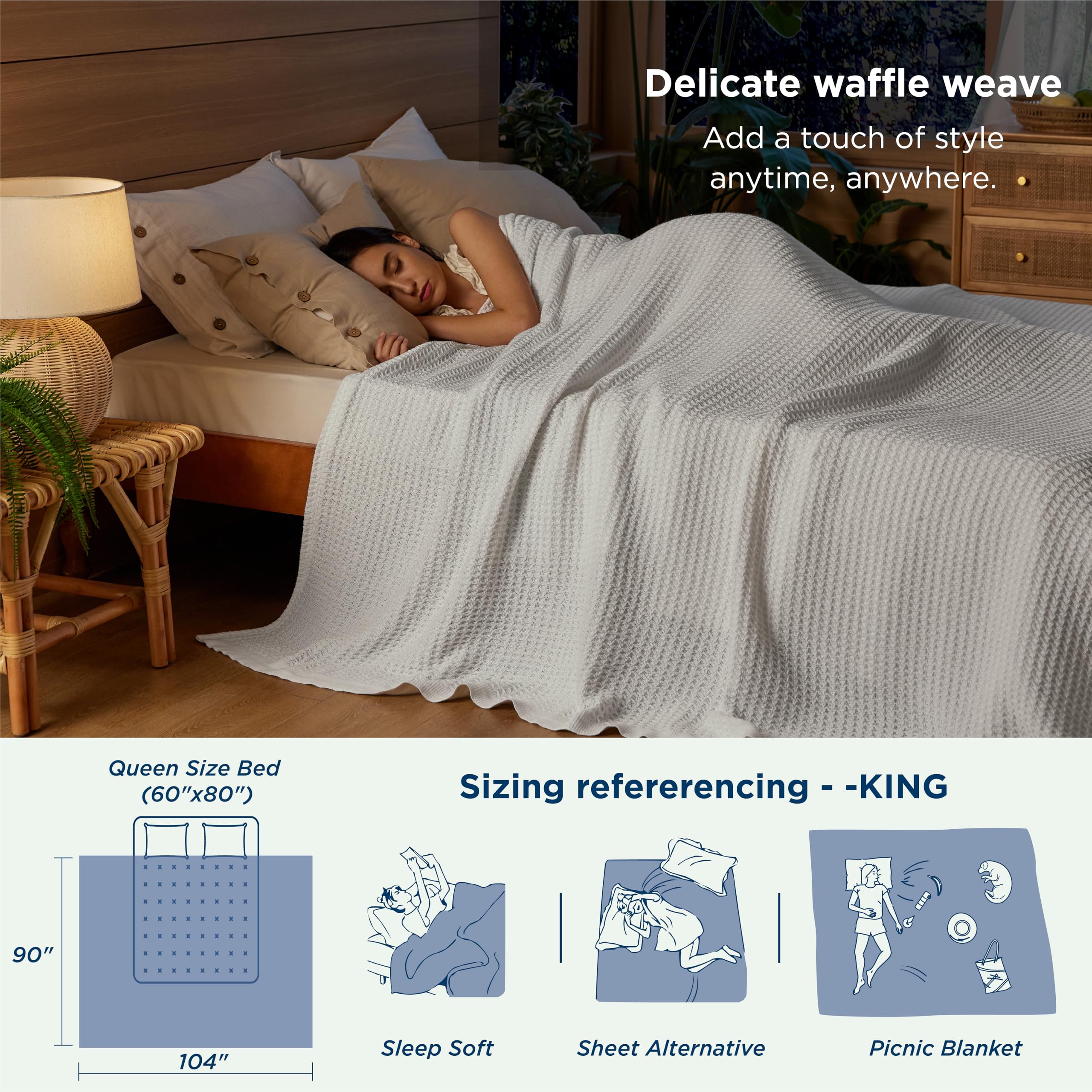 Bedsure Gentlesoft blanket showcases lightweight warmth ideal for spring and cool summer nights.