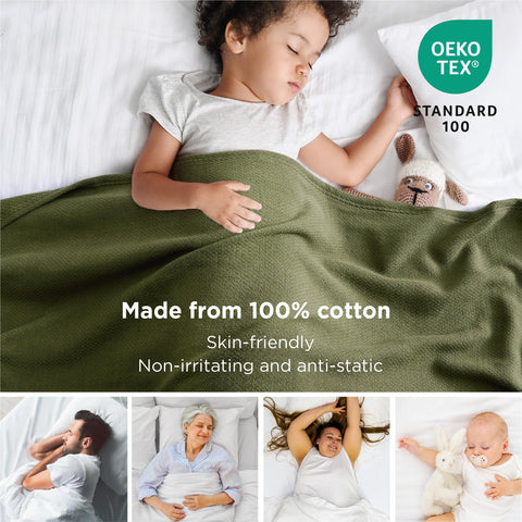 Bedsure GentleSoft olive green blanket preserves color while staying soft and breathable.
