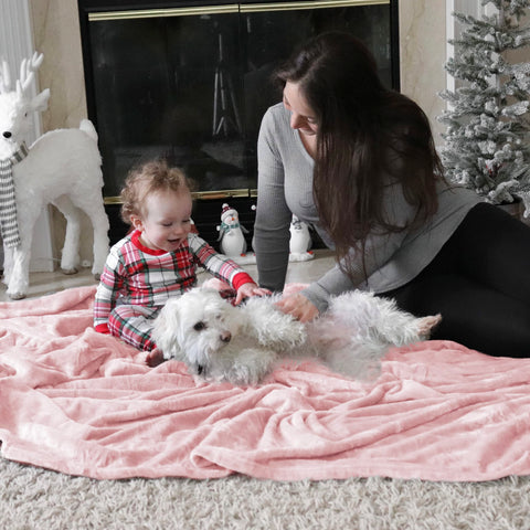Bedsure GentleSoft pink blanket ensures year round home comfort.
