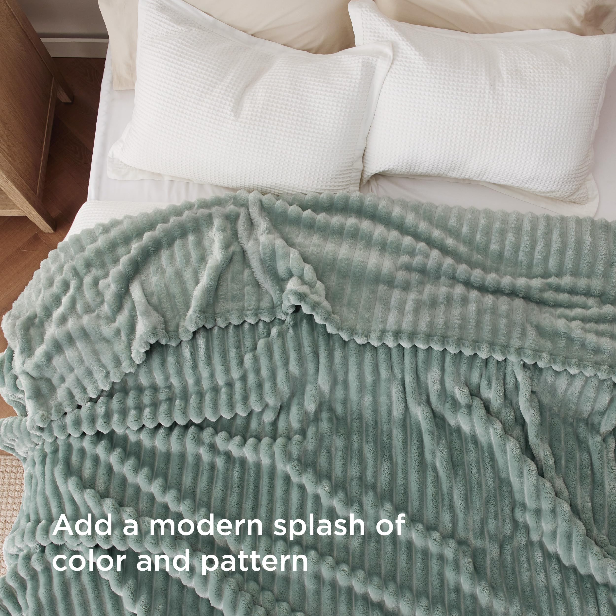 Bedsure GentleSoft blanket draped on couch for cozy evenings