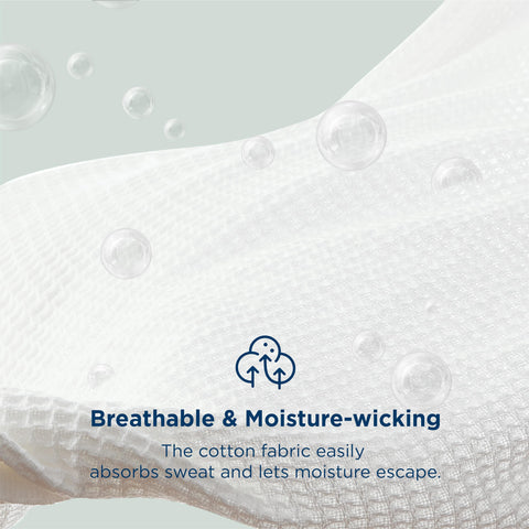 Bedsure Gentlesoft waffle-weave detail adds texture and style
