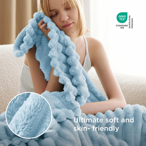 Bedsure lightweight cozy throw ready for bed or couch cuddles with breathable microfiber.