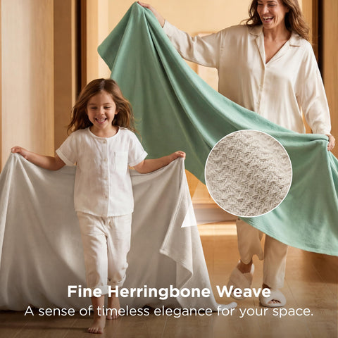 Bedsure GentleSoft blanket is breathable and lightweight for warm, comfortable nights.