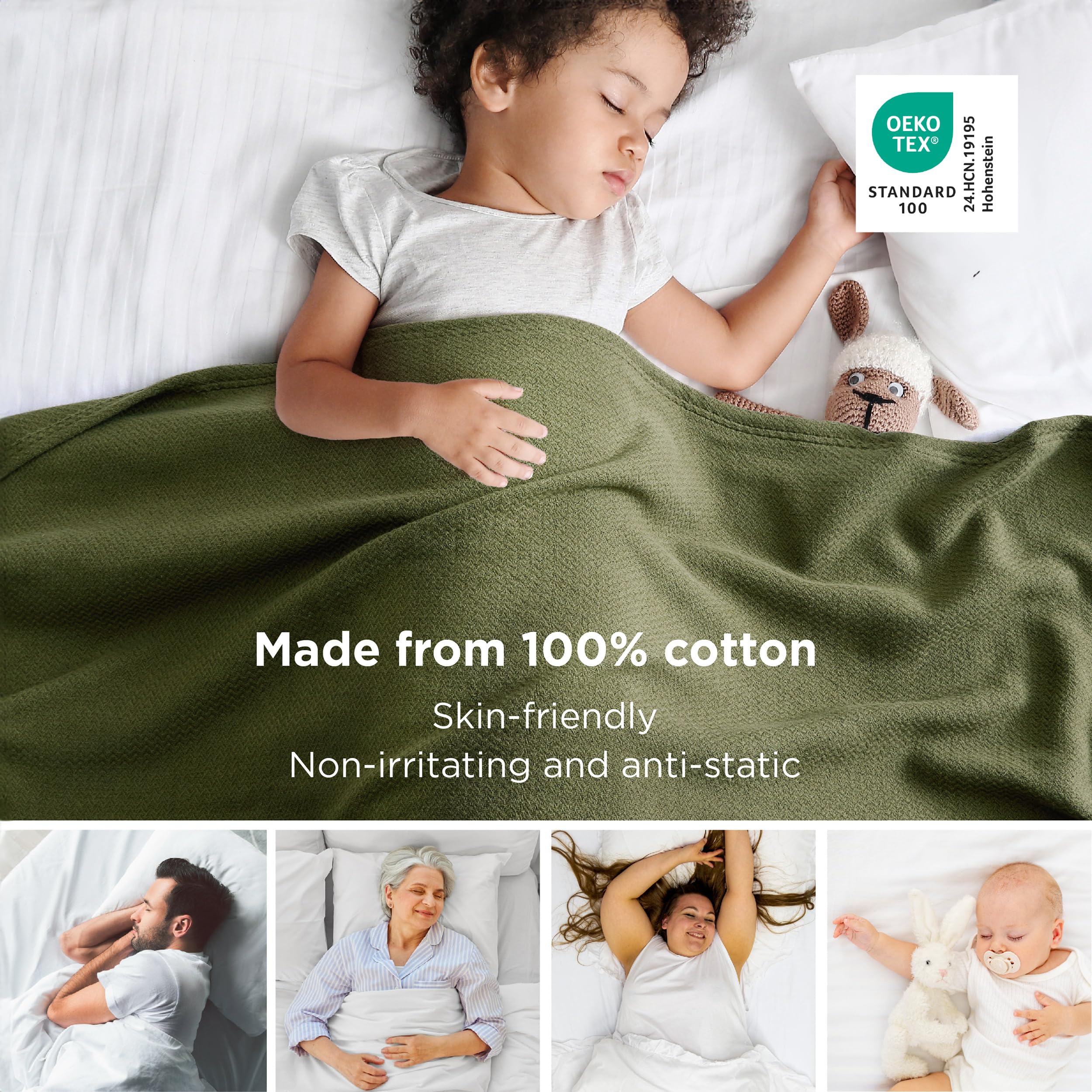 Bedsure GentleSoft cotton throw shown in living room setup demonstrates airy comfort