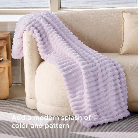 Bedsure GentleSoft cozy blanket in bedroom for relaxing evenings