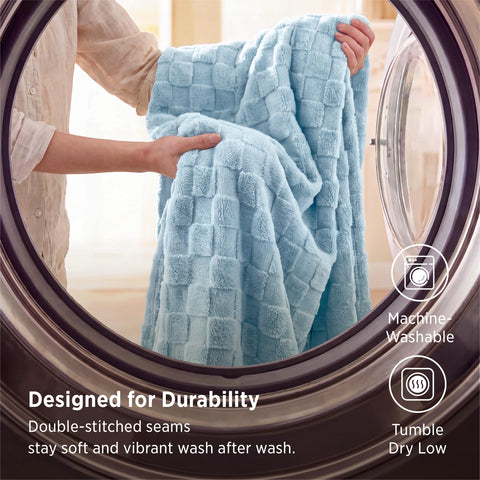 Bedsure GentleSoft on couch offers versatile comfort for study or streaming.
