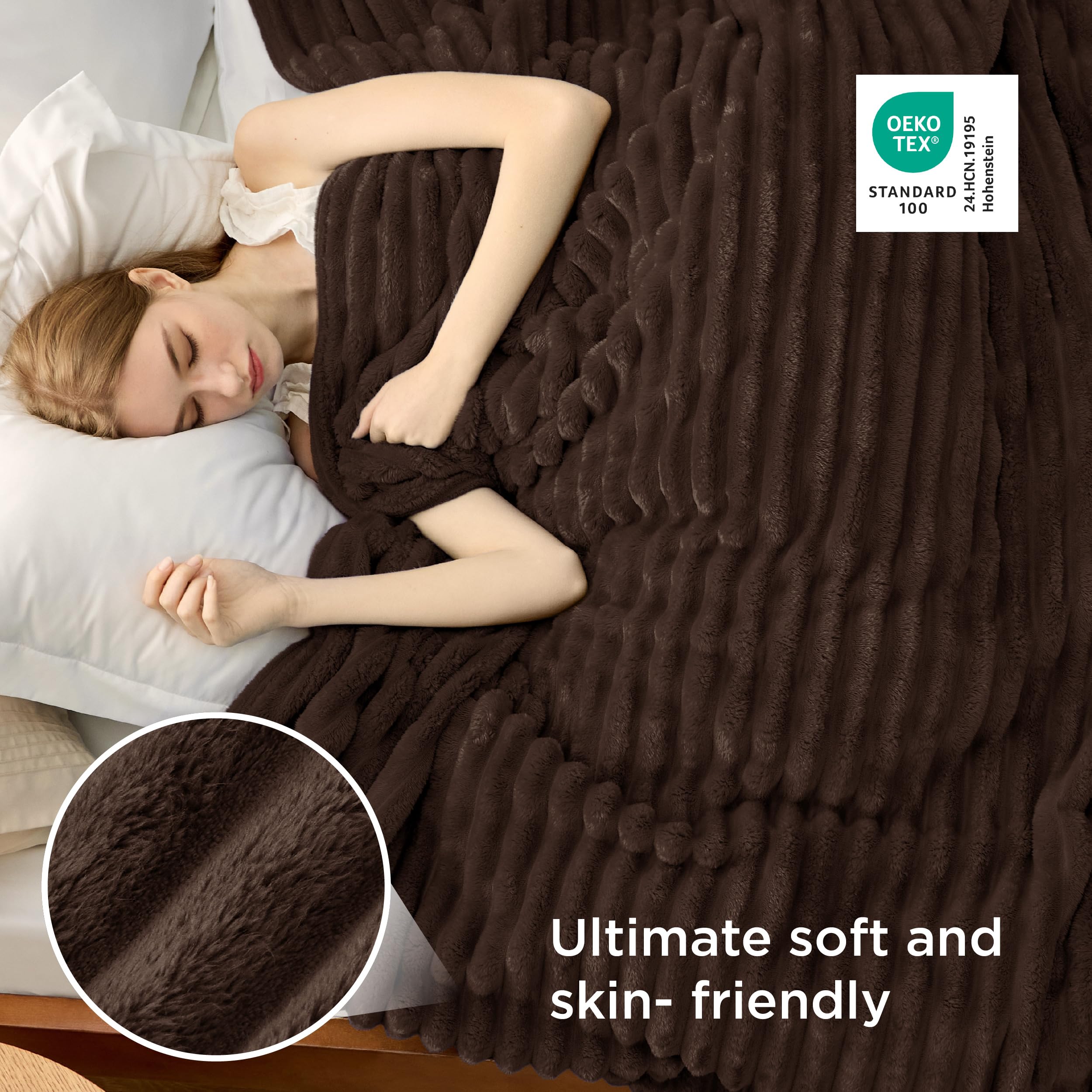 Bedsure GentleSoft on the bed adds warmth and style.