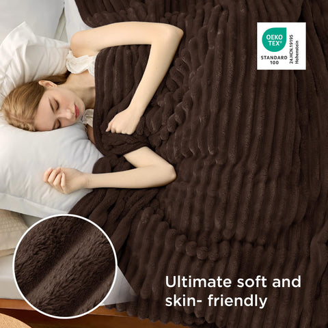Bedsure GentleSoft on the bed adds warmth and style.