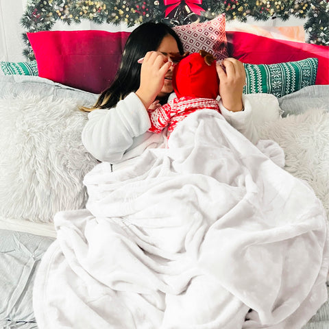 Bedsure GentleSoft fleece blanket bedside setup for restful evenings