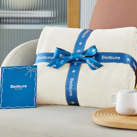 Bedsure GentleSoft blanket being machine washed for easy care.