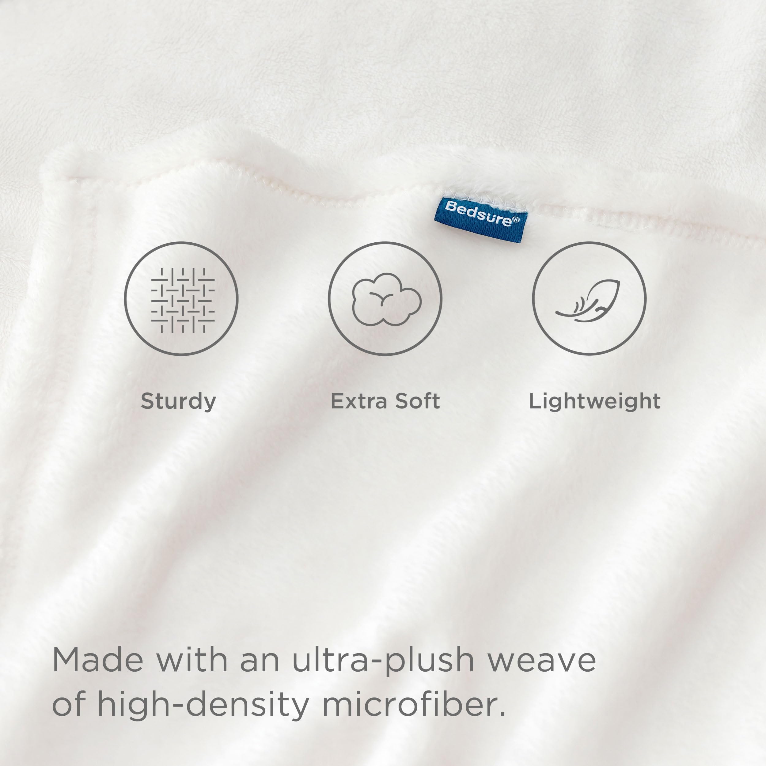 Bedsure GentleSoft fleece blanket folded display for easy storage
