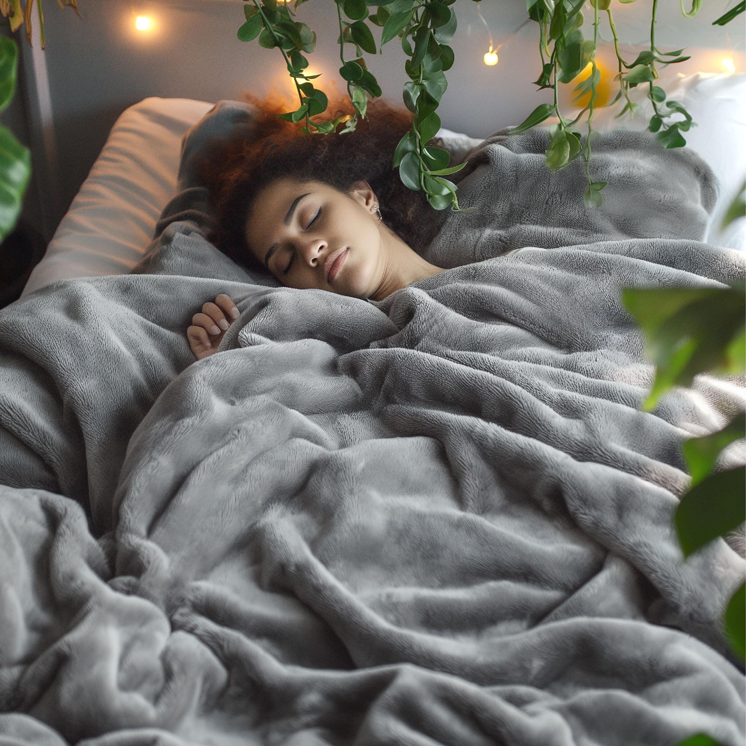 Bedsure GentleSoft fleece blanket folded, highlighting neat stitching detail