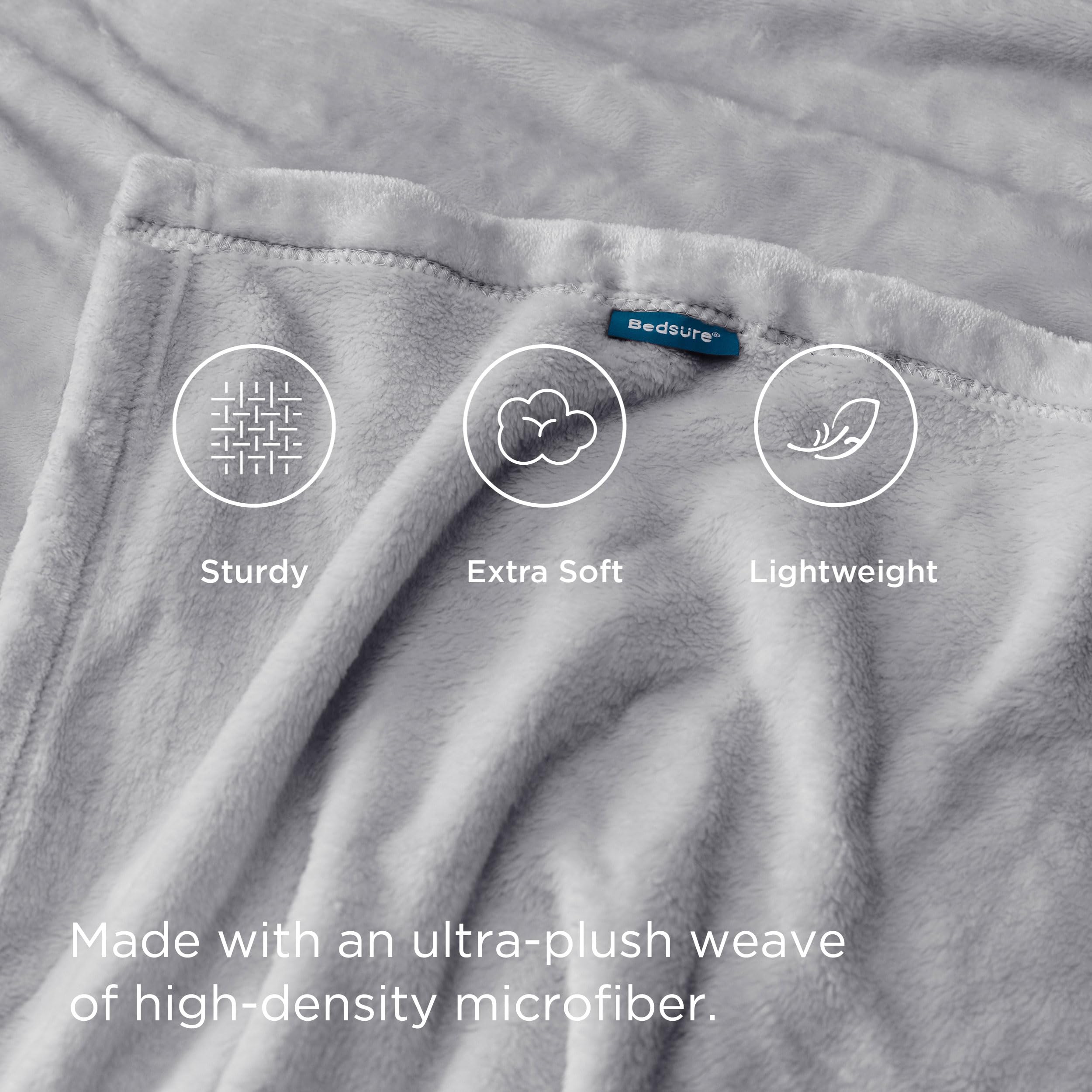 Bedsure GentleSoft blanket folded on sofa for relaxed evenings.