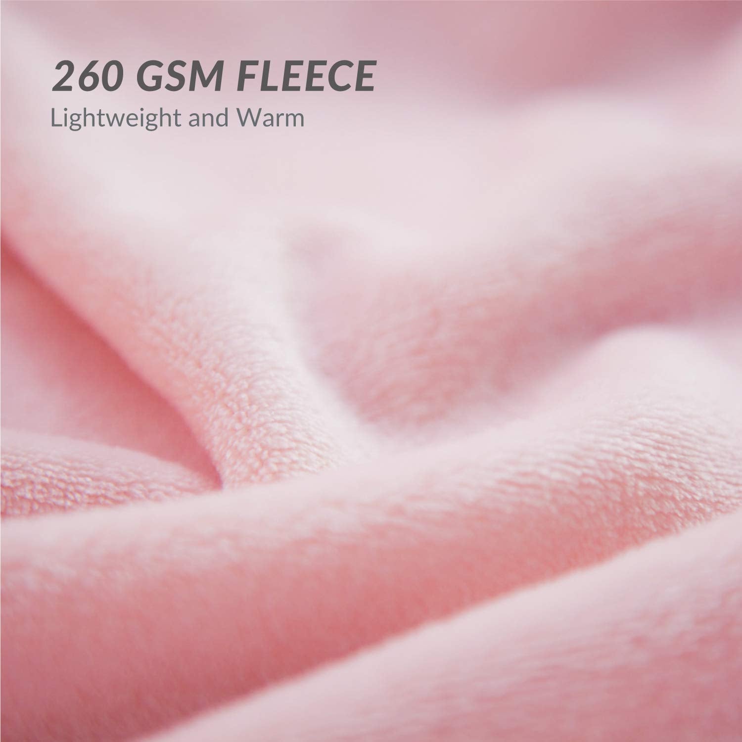 Bedsure GentleSoft fleece blanket king size pink plush close-up detail