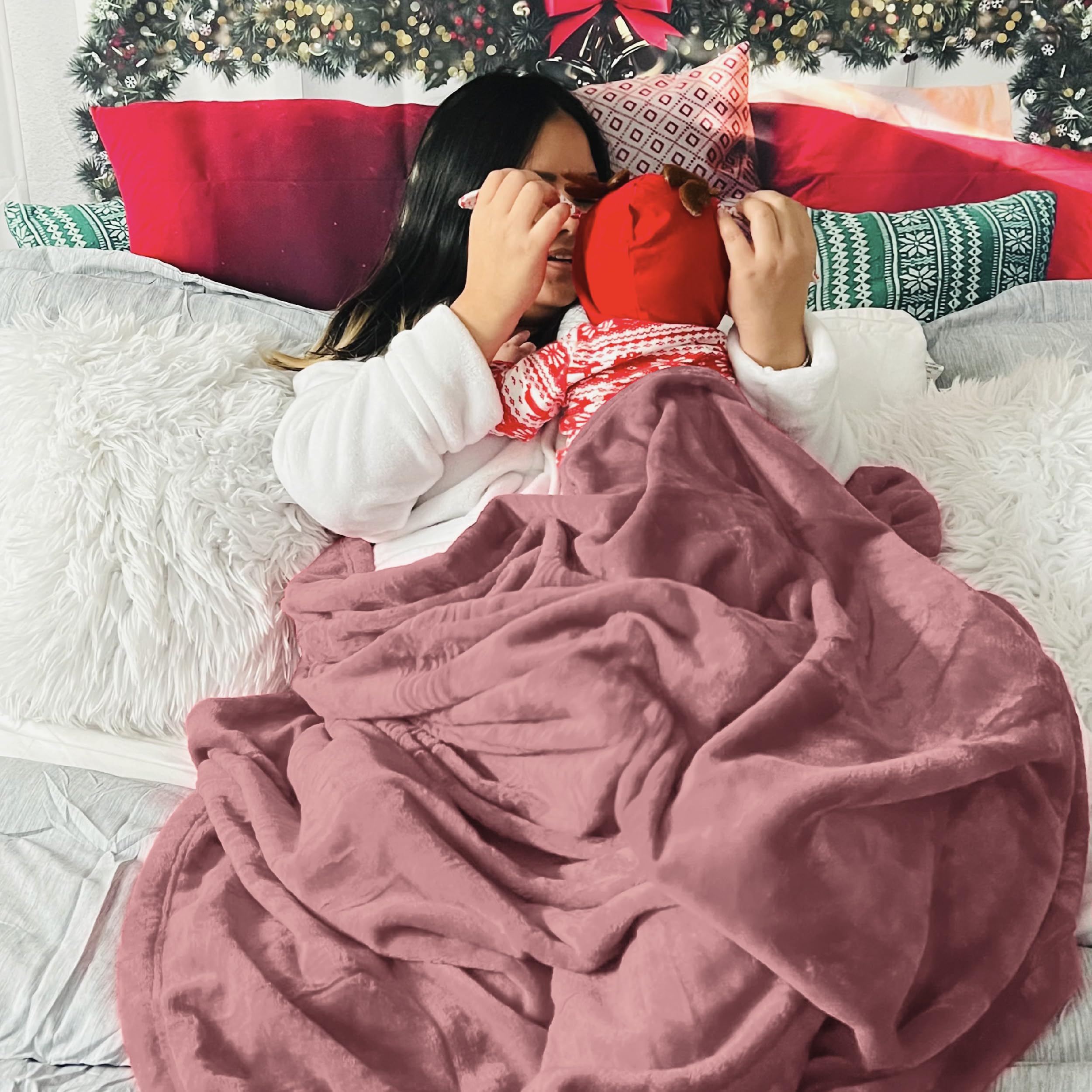 Bedsure GentleSoft fleece blanket in a kids' room for gentle warmth.