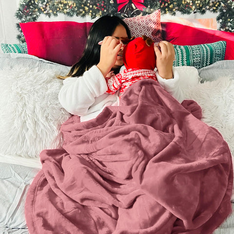Bedsure GentleSoft fleece blanket in a kids' room for gentle warmth.