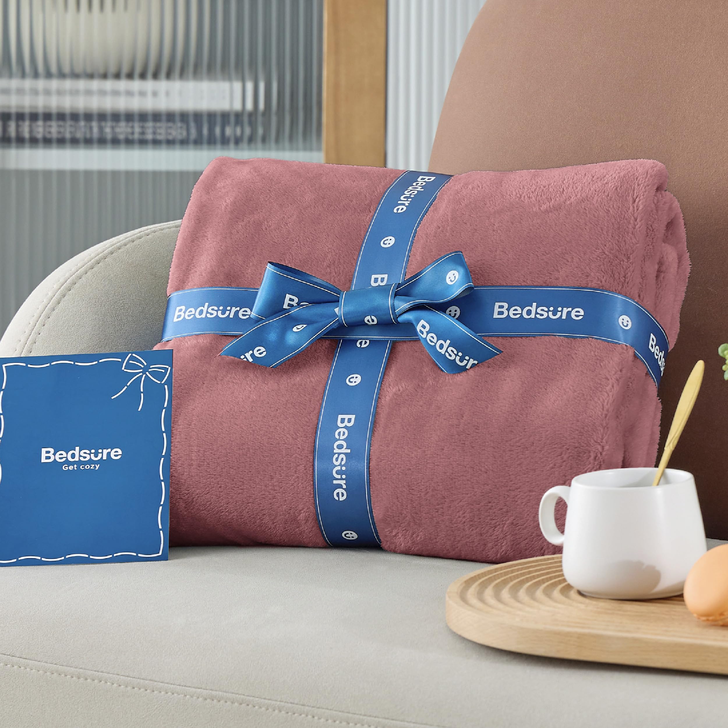 Pet-friendly Bedsure blanket adds an extra cuddle layer for pets.