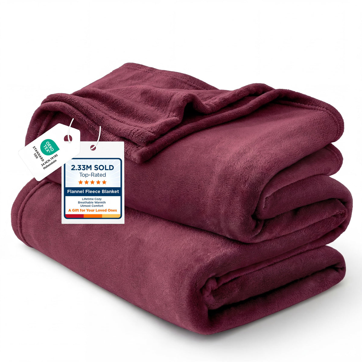 Bedsure GentleSoft fleece blanket close-up reveals plush texture for warmth.