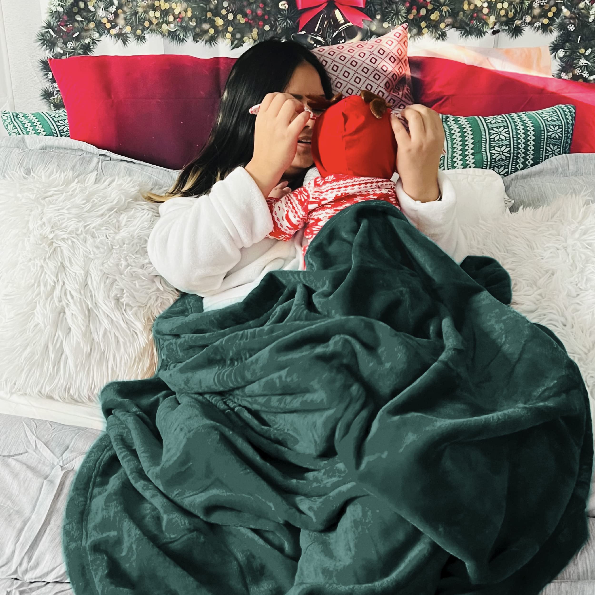 Bedsure GentleSoft blanket on a sofa adds lightweight warmth for lounging