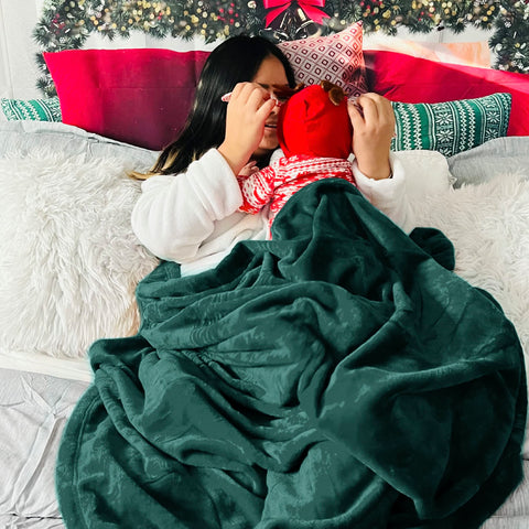 Bedsure GentleSoft blanket on a sofa adds lightweight warmth for lounging