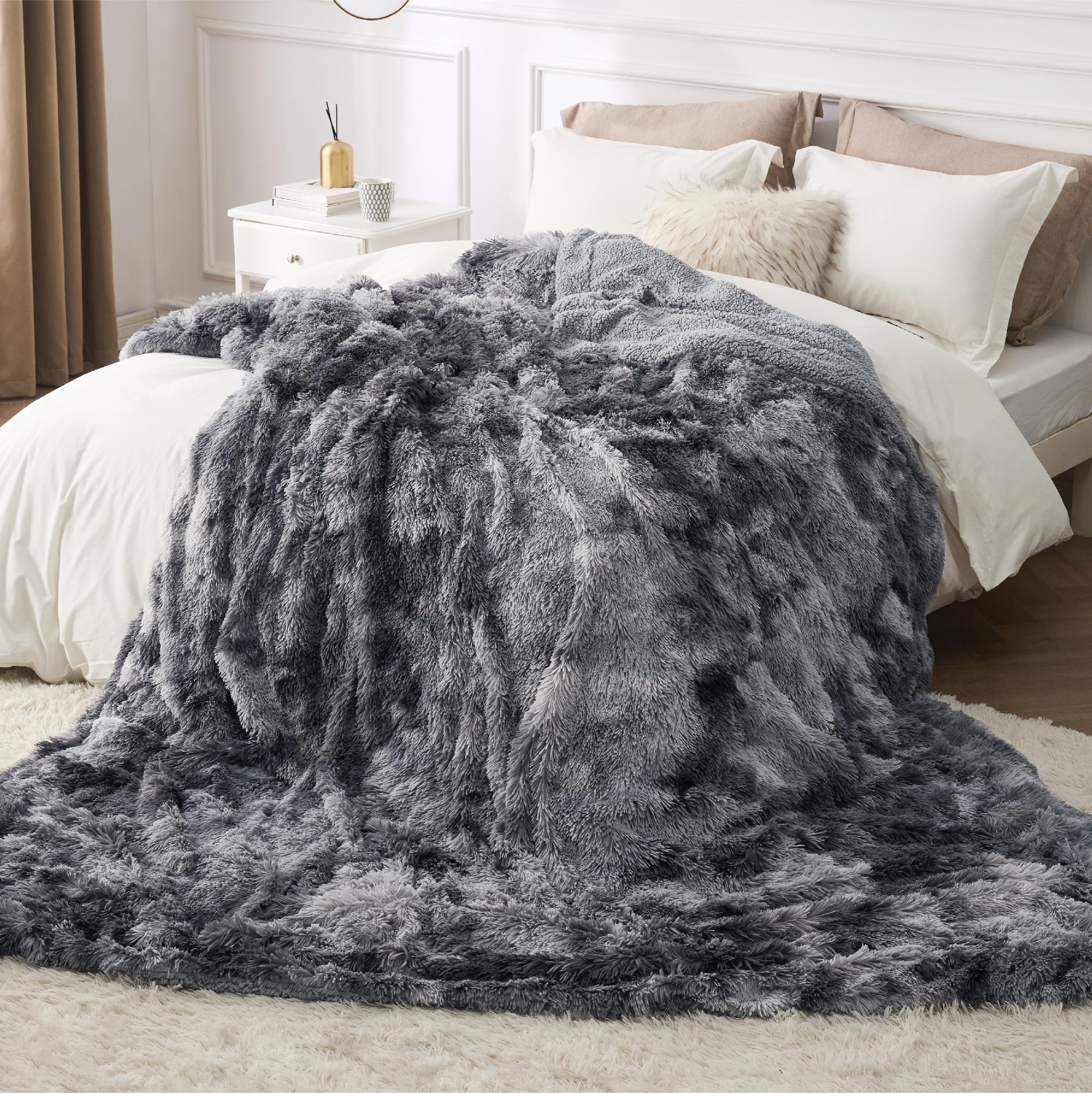 Bedsure GentleSoft blanket folded for travel, ideal for road trips