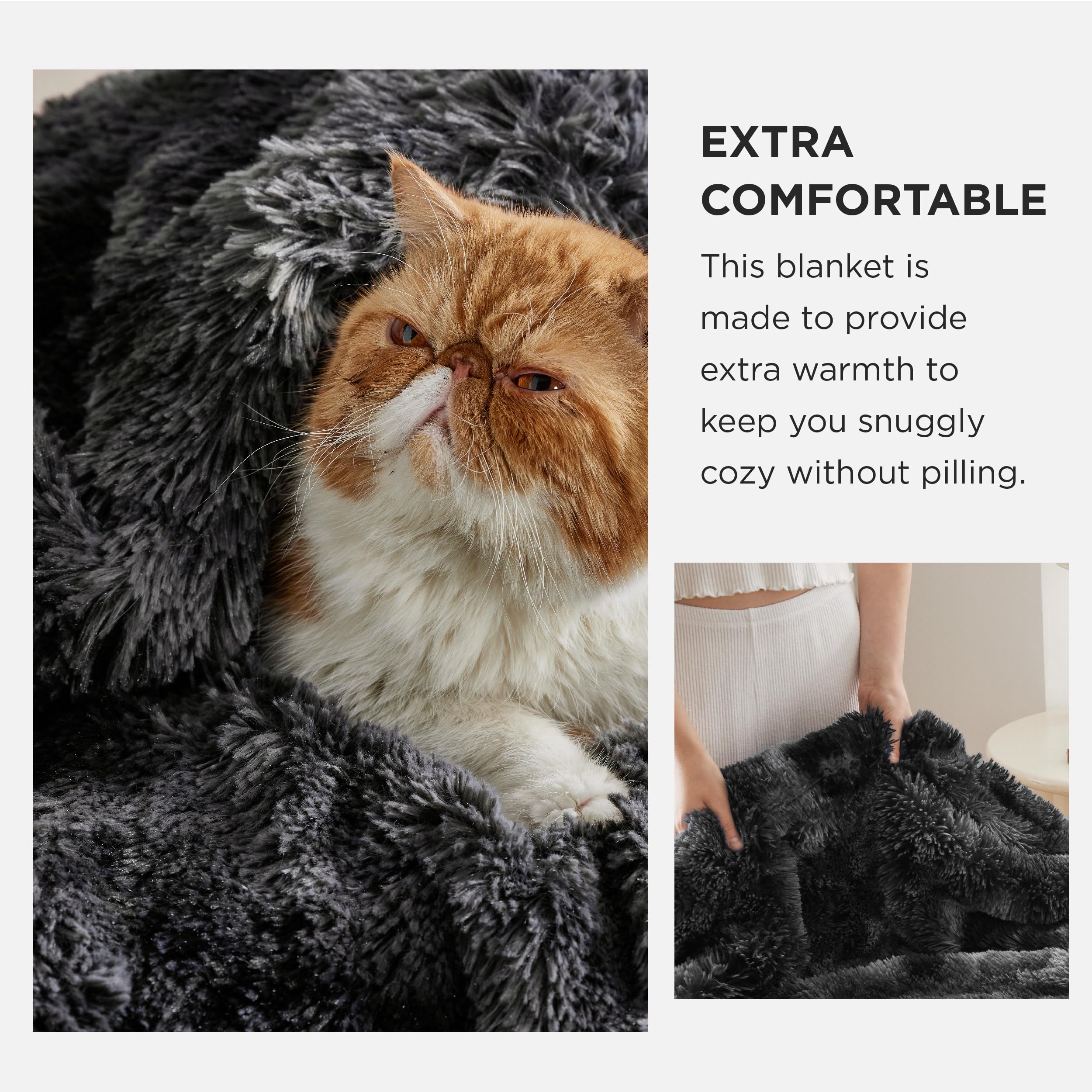 Bedsure GentleSoft blanket draped over decor, enhancing living room comfort.