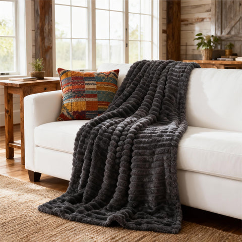 Bedsure GentleSoft blanket folded for storage, ready to grab on chilly days