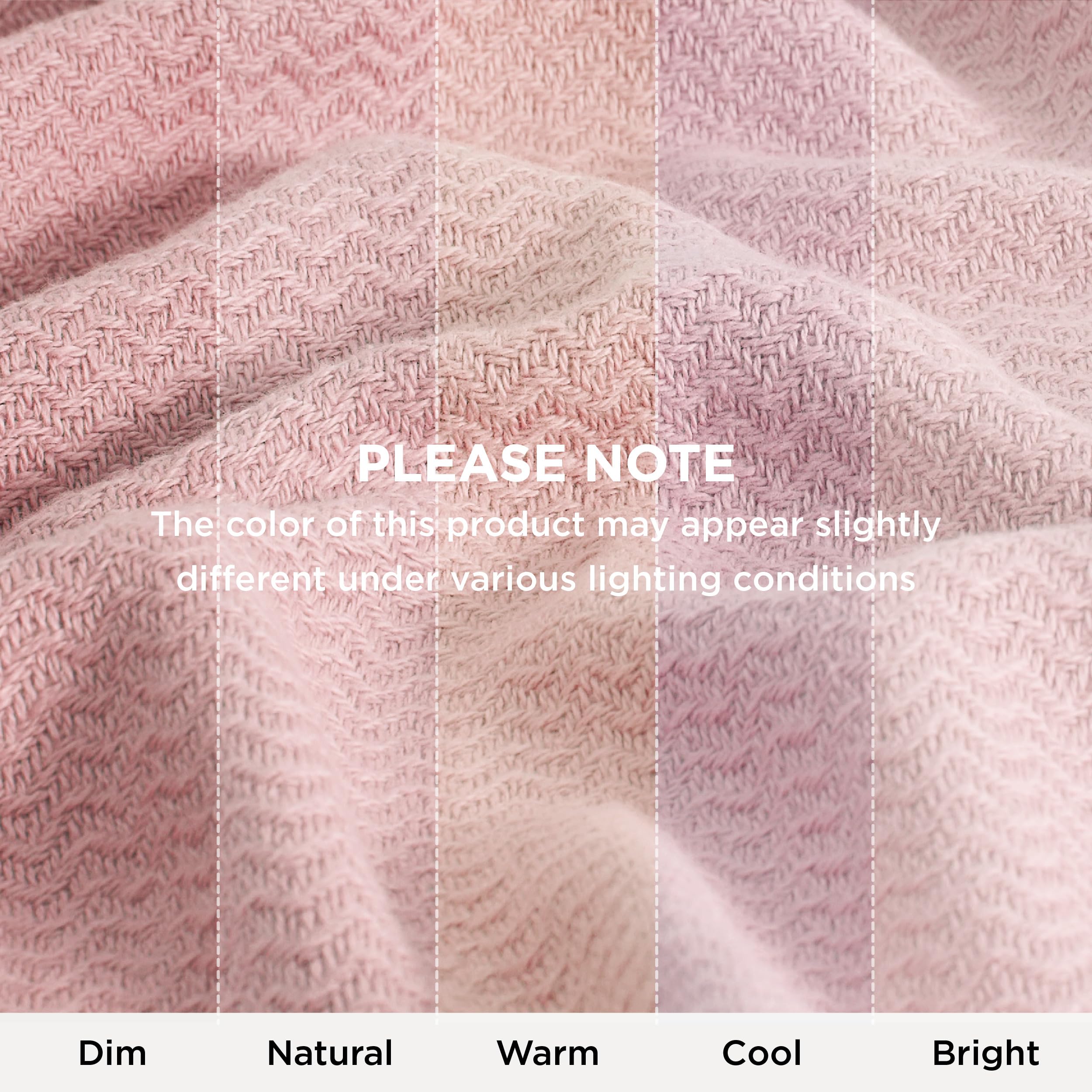 Bedsure GentleSoft herringbone texture detail.