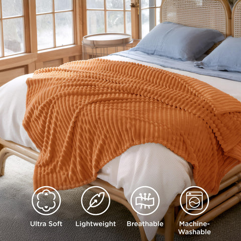 Bedsure GentleSoft king blanket draped on bed for a plush, inviting look.