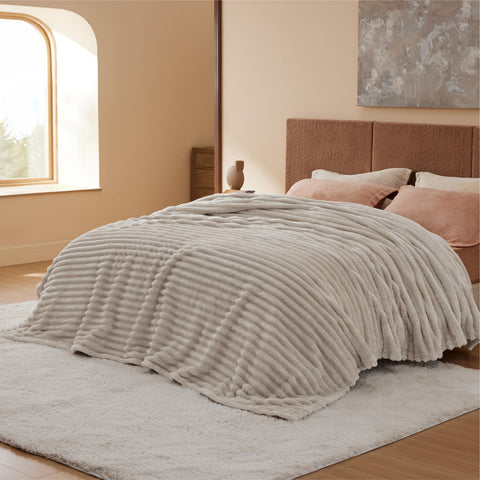 Bedsure GentleSoft beige color enhances any bedroom theme.