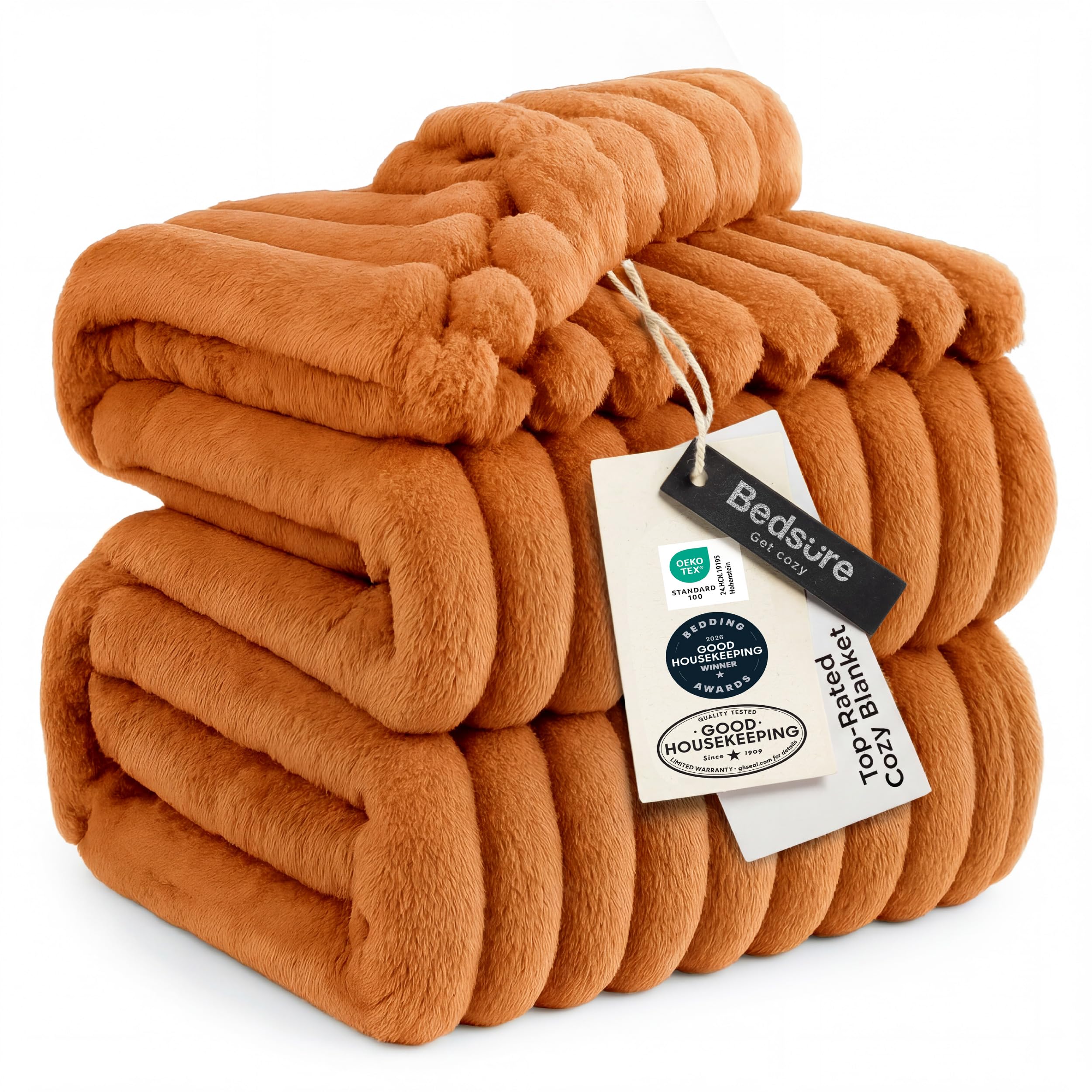 Bedsure GentleSoft blanket softness close-up for luxurious warmth and comfort.